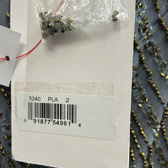 Mac Duggal NWT 5240 Long Sleeve Beaded Column Gown - Picture 11 of 12